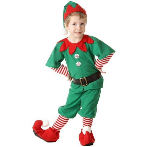 Halloweencostumes.com 18 Months Toddler Happy Christmas Elf Costume ...