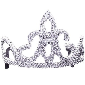 Forum Novelties Girl's Silver Plastic Tiara - 1 of 1