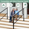 Handrails for Outside Stairs, Metal Stair Railing with Installation Kit Fits 3 to 5 Steps, Exterior Hand Rails for Seniors,Porch & Deck - 4 of 4