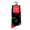 Women's Black And Red Lady Bug Novelty Face Novelty Socks - 3 of 3