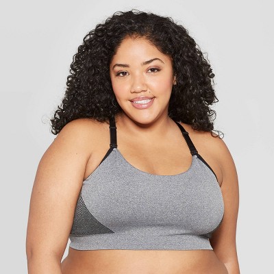 Women's Nursing Yoga Bra - Auden™ Heathered Gray XXL