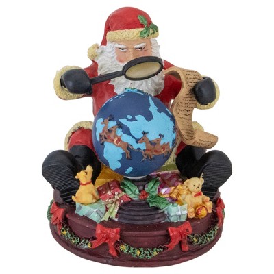 Northlight 5.75" Musical Santa Claus Checking His List Christmas Figure