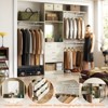 Besiost Freestanding Closet System with Hanging Rods and Mirror, Closet Storage Cabinet with Drawer and Shelves - 3 of 4