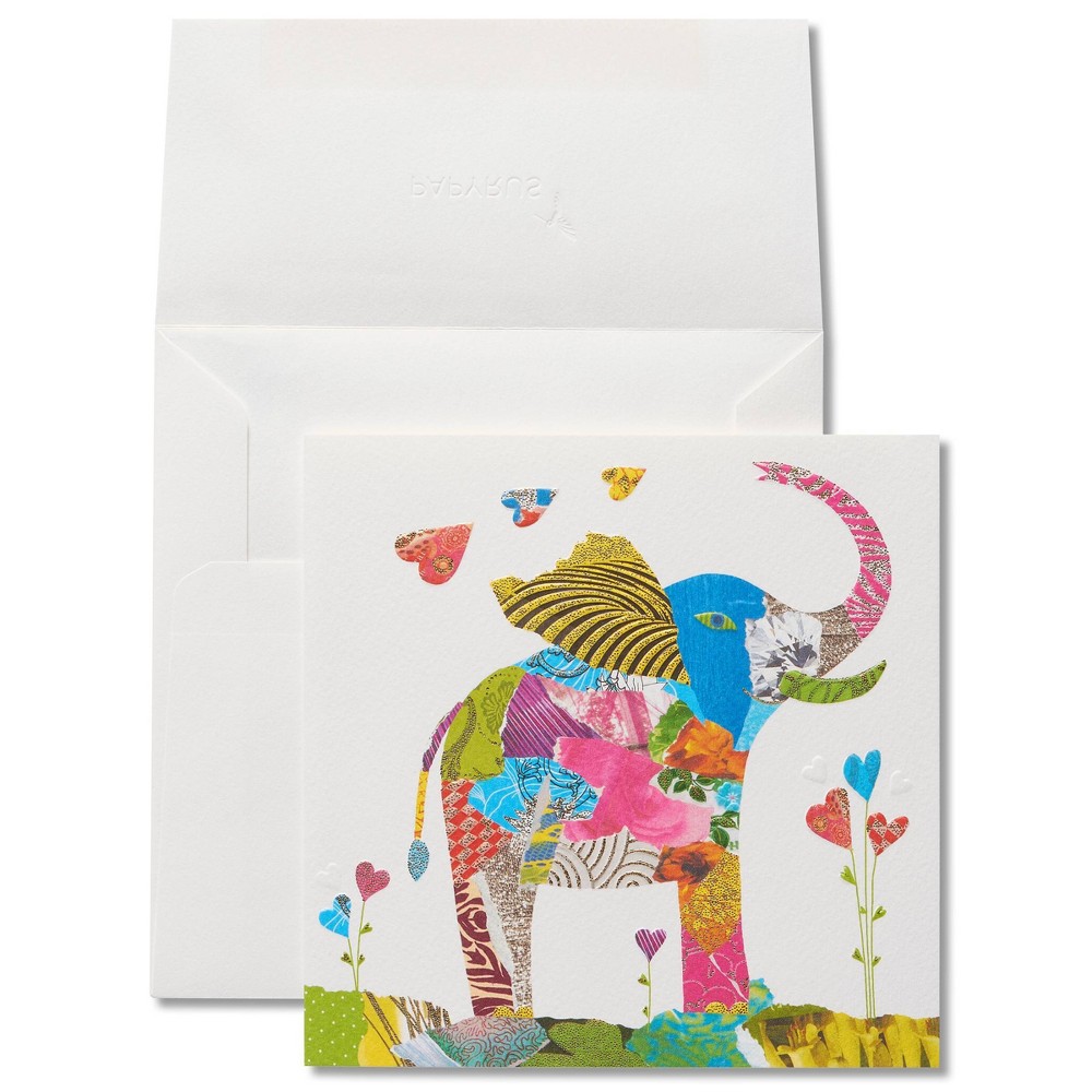 Photos - Envelope / Postcard Birthday Card Collage Elephant - PAPYRUS