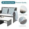 Sunsitt 3pc Outdoor Patio Loveseat with Ottoman White - 3 of 4