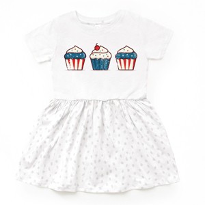 The Juniper Shop Patriotic Cupcakes Infant Dress - 1 of 4