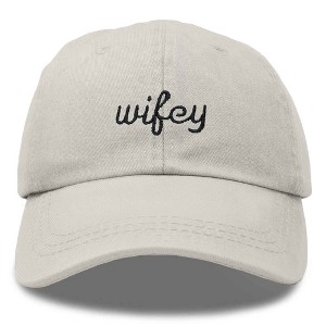 Dalix Wifey Embroidered Cotton Husband Baseball Cap Adjustable Dad Hat Womens - 1 of 4