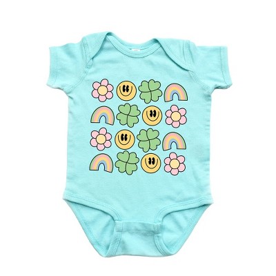 The Juniper Shop Smiley Clover Daisy Baby Bodysuit