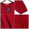 Women's V Neck Shift Dresses Casual Babydoll Knee Length Dress with Pockets - 4 of 4