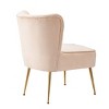 WestinTrends Phoebe Upholstered Tufted Velvet Accent Chair With Metal Leg - 4 of 4