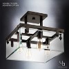 Urban Ambiance Luxury Modern Farmhouse Ceiling Fixture,  14"H x 16-3/4"W SQ,  Olde Bronze Finish, UHP2448 - 4 of 4