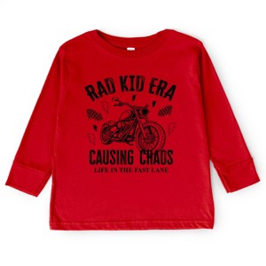 Rad Kid Era Causing Chaos - Toddler Long Sleeve Graphic Tee and Youth Long Sleeve Graphic T-Shirt - 1 of 3