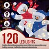 SEVOBAL Inflatable Decorations 2PCS Running Snowman Christmas Decorations 2D Holiday Decor for Xmas Outdoor Indoor Decor, White, 55.1"*10.6"*35.4" - 2 of 4