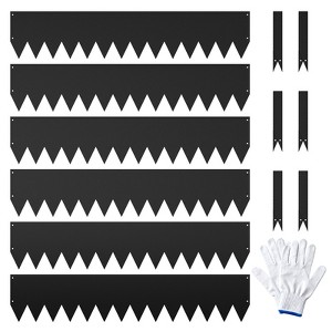 Garden 6 Pack Cor-Ten Steel Landscape Edging - 40"x8" Strips - 6 Clips & Gloves,Hammer-in Gauge Metal Border Edging Strips for Lawn Yard (20Ft Total) - 1 of 4