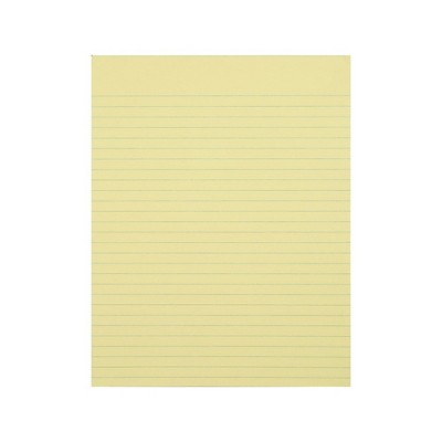 Staples 8-1/2" x 11" Canary Glue-Top Notepad Wide Ruled 12/Pack 154138