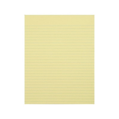 Staples 8-1/2" x 11" Canary Glue-Top Notepad Wide Ruled 12/Pack 154138