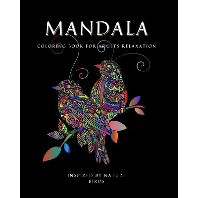 Midnight Mandala Stress Relieving Adult Coloring Book: Animals Designs Coloring  Book For Adults Relaxation. (Paperback)