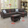 AndMakers 97 in. W Square Arm 3-piece L Shaped Polyester Modern Sectional Sofa with Storage - 2 of 4