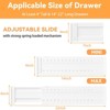 YIGII 10 Pack Drawer Dividers for Clothes Adjustable Drawer Dividers 4" High Expandable from 15"-21" Drawer Dividers for Bedroom,Office Storage,White - 2 of 4