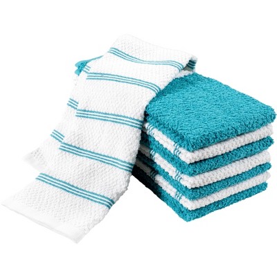 KAF Home Grid Terry Kitchen Towel - Blue