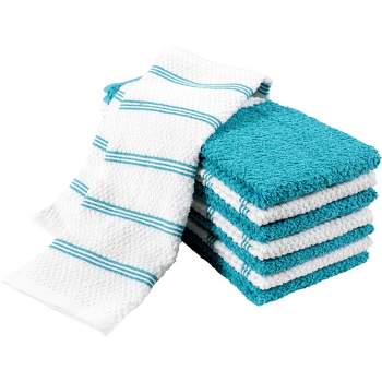 KAF Home Pantry Set of 8 Piedmont Kitchen Towels | Set of 8, 16x26 Inches | Ultra Absorbent Terry Cloth Dish Towels