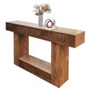 63" Long Console Table for Entryway, Wood Rectangular Sofa Table Behind The Couch - 3 of 4