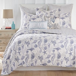 Tahiti Grey Quilt and Pillow Sham Set - Levtex Home - 1 of 4