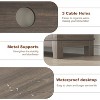TV Stand for 63 in, Entertainment Center with Adjustable Shelves, Farmhouse TV Stand with Cabinet Doors,for Living Room, Bedroom - 3 of 4