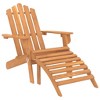 vidaXL Solid Acacia Wood Patio Recliner Chair with Foldable Design and Included Footrest for Comfort in Outdoor Spaces - 2 of 4