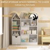 Bookshelf Bookcase,5 Tier Wooden Bookshelf with Doors Cabinet,Bookcase with Adjustable Shelves,Farmhouse Bookshelves Library Book Storage - 4 of 4