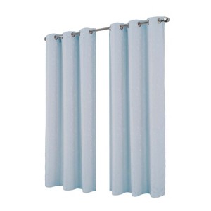 RT Designer Collection Cosmo Shimmer Jacquard 2 Pack Grommet Curtain Panel Pair 36" x 84" Silver - 1 of 4