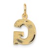 Black Bow Jewelry 14k Yellow Gold, Julia Collection, Small Satin Block Initial G Pendant - 3 of 4