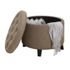 Breighton Home Designs4Comfort Round Storage Ottoman - 4 of 4