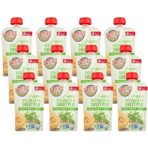 Earth's Best Organic Squash and Sweet Peas Baby Food Puree 6+ Months - Case of 12/3.5 oz - 1 of 4
