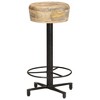 vidaXL Bar Stool Set of 2 Natural Wood and Black - 2 of 2
