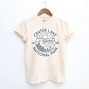 Simply Sage Market Women's Crater Lake National Park Short Sleeve Garment Dyed Tee - 1 of 4