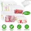 NewHome"20Pcs Reusable Food Storage Bags Set – 5 Sandwich, Snack, Gallon, Quart, Leakproof, BPA-Free"white - 4 of 4