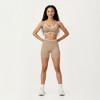 Anna-Kaci Active Women's Contrast Trim Scoop Neck Sports Bra with Adjustable Spaghetti Straps - 2 of 4