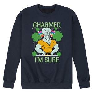 Men's - SpongeBob Squarepants - Charmed I'm Sure Graphic Fleece Sweatshirt - 1 of 4