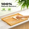 Attop Bamboo Bed Tray Table with Folding Legs Breakfast Serving Tray for Sofa Bed Dining Laptop Snack Desk Natural - 3 of 4