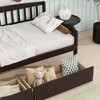 Twin-Size Pine Wood Daybed with Dual Storage Drawers and Convertible Sofa Bed Feature, Equipped with a 10-Slat Support System - 4 of 4
