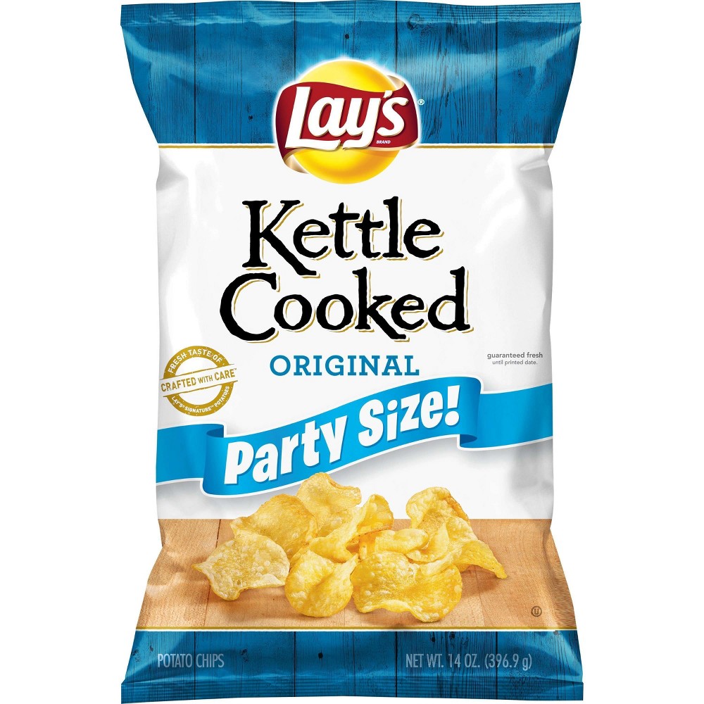 UPC 028400076388 product image for Lay's Kettle Cooked Original Potato Chips - 14.0oz | upcitemdb.com