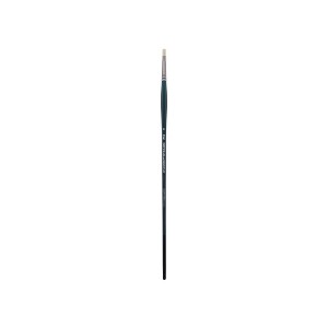 Creative Mark Imperial Professional Chungking Hog Bristle Brush - Flat, Handmade Long Handle Oil Paint Brushes for Artists, Nickel-Plated Brass - 1 of 4