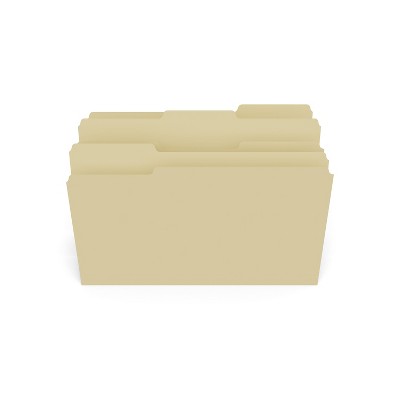 MyOfficeInnovations Heavyweight Manila File Folders 3 Tab Legal 50/Box 810353