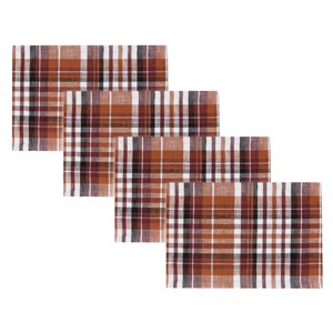 Split P Russett Plaid Orange Placemat Set Of 4 - 1 of 4