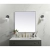 Elegant Lighting Metal Frame Square Mirror 42 inch in Silver - 2 of 4