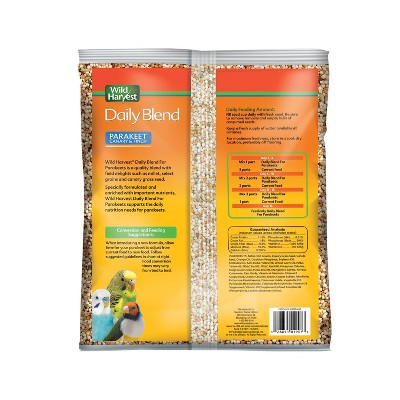 Wild Harvest Daily Blend Parakeet Canary Finch Bird Seed - 5lb