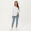 Anna-Kaci Women's Long Sleeve Eyelet Embroidered Top with V-Neckline and Ruffle Cuffs - 4 of 4