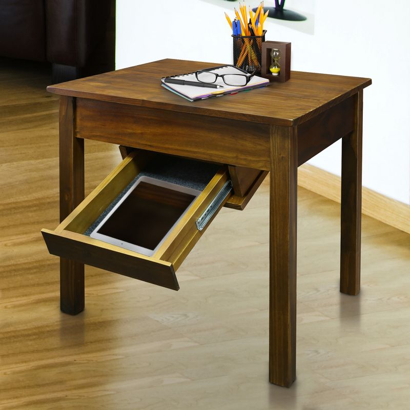 Kennedy End Table with Concealed Drawer Warm Brown - Flora Home, 5 of 8