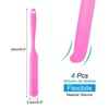 Unique Bargains Silicone Heat Resistant Non-Stick Long Handle Food Spatula for Jars 4 Pcs - 2 of 4